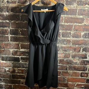 BCBGeneration Black Mini Dress with Ruffle Detail